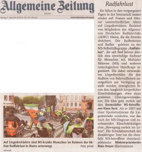 Allgemeine Zeitung, 21.09.2013