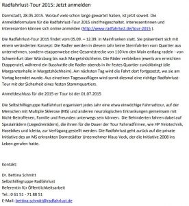 Pressemitteilung vom 28.05.2015